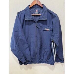 Chaps Ralph Lauren Mens VTG Bomber Jacket M Classic 90's Y2K Navy Windbreaker